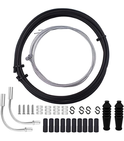 Teyssor Fahrrad-Bremskabel Kit – Inkl. Kabel, Gehäuse & Zubehör Für Mountainbike & Rennrad