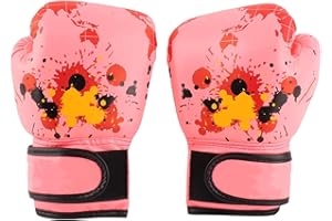 FISHLOR Gants de Boxe pour Enfants et Bébés - et Entraînement pour Garçons et Filles - Kids Fight Mitts (Rose)