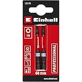 Orijinal Einhell &Ccedil;ift Torsiyonlu Darbeli Bit Seti, 2 Par&ccedil;a, 60 mm, T20 (S2 &Ccedil;elik, Y&uuml;ksek Dayanıklılık, &Ccedil;ift Torsiyon Etkisi, 