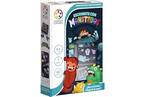 SmartGames - Escondite con Monstruos | Juegos De Mesa Niños 6 Años O Más | Rompecabezas Adultos Y Rompecabezas Niños con 60 Desafíos | Juego De Mesa para 1 Jugador