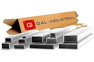 GAL INDUSTRIAL GAL-INDUSTRIAL Profilé Aluminium Tube Carré 20 x 10 x 2 mm Longueur 120 cm | Rectangulaire Carré sur Mesure