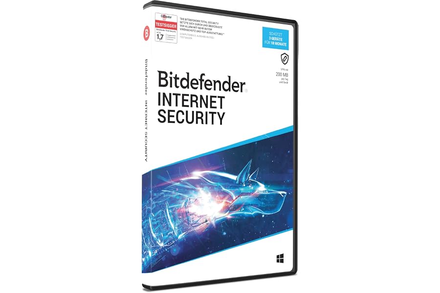 Bitdefender Internet Security 3 Geräte / 18 Monate (Code in a Box)