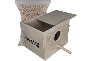 NESTQ Exotisches Holznest Vogelnest Mandarin-Diamanten von Gould, Lätzchen, Papagayo, Gefleckt, Bichenov, Modesto, Silber-Schnabel, dreifarbig, vierfarbig, Degoyado, Elisabethita Japan, maskiert