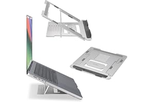 Kensington, Aluminiowa Podstawka pod Laptopa 16" Easy Riser™, Regulowana, Lekka, Antypoślizgowa, Składana Konstrukcja, Kolor Srebrny (K50417WW)