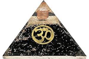 AMAZING GEMSTONE Pirámide de orgonita de Shungite para protección y protección de energía negativa | pirámide orgánica de cristal natural (holistic OM – pequeño)