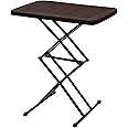 Supreme Furniture Scissor Foldable Rectangle Height Adjustable Plastic Table,Suitable for Study, Office, Work from Home,Living,Laptop, Bed, Indoor & Outdoor(Globus Brown)