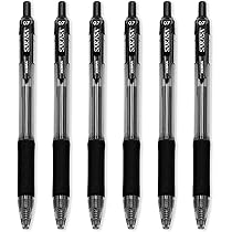Bolígrafo Sarasa Retráctil Punto Fino de 0.5 mm Gel Negro Zebra Caja C