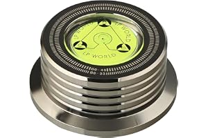 Lanko Universal 60 Hz LP vinylskiva spelare skivspelare vridbar stabilisator med nivå aluminium legering vikt klämma ljus svart, 500355485A1, 500355485A1
