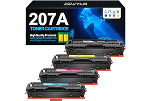 KUPYLM 207A 207X Cartouche de Toner Compatible pour HP 207A 207X pour HP Color Laserjet Pro MFP M283fdw M283fdn M282nw M255dw M255nw W2210A W2210X W2211X W2212X W2213X Noir Cyan Jaune Magenta Lot de 4