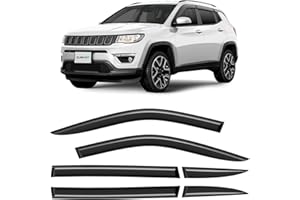 CLIM ART Lot de 6 deflecteur Voiture pour/Compatible avec Jeep Compass 2016-2024 deflecteur d air, déflecteurs pour Auto, aériens