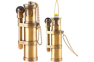 Nizirioo Zapalniczka z mosiądzu w stylu vintage – stop cynku, nafta, do ponownego napełnienia, mechaniczna zapalniczka, prezent dla mężczyzn (bez nafty)