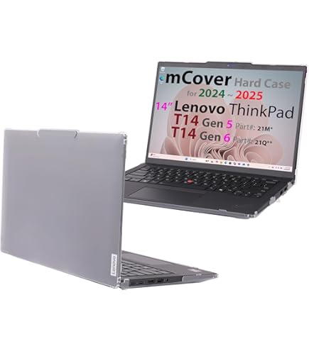 mCover Hard Shell Case voor Lenovo ThinkPad E15 Gen 2 15,6-inch laptopcomputers (past niet op andere Lenovo-laptops) (Clear