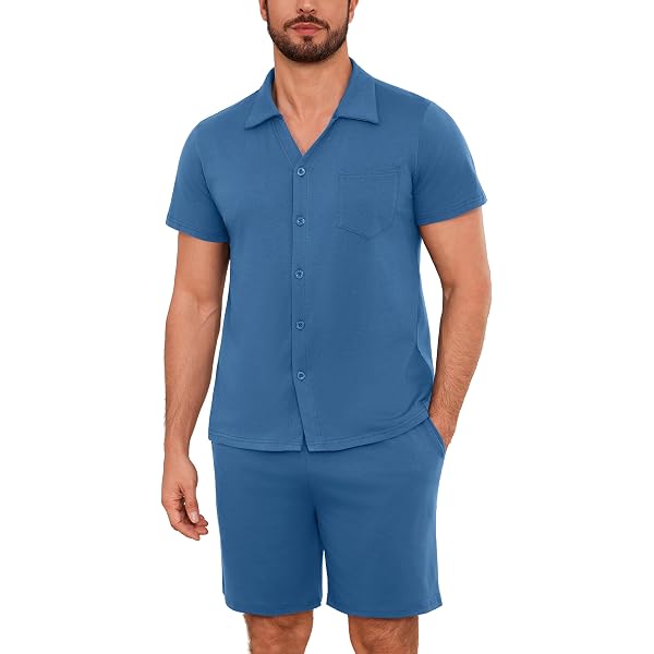 Pigiama uomo corto estivo in 100% cotone Armata di Mare GT 2390