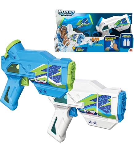 Silverlit Hydro Mad Blaster Duo Pack – 2 Pistolas De Agua Electrónicas Con Tanques De 100 Ml Y 200 Ml, Alcance De 5 M, A Partir De 8 Años
