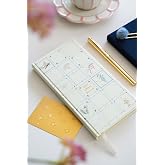 Matt Notebook 2027 Yılı Keten Haftalık Planlayıcı Kareli Cep Ajandası 9x18 cm