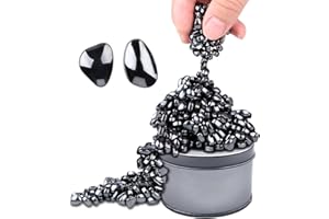 LUCKYNONO Ferrite Putty,Black Over 500 Weak Magnetic Ferrite Stones, Satisfying Magnet Rocks Desk Toys for Office and Fidget Toys for Adults (Black)