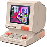 Divoom MiniToo Retro PC Tarzı Bilgisayar Hoparl&ouml;r&uuml;, Kendin Yap Y&uuml;zl&uuml; Akıllı Piksel Ekran, Bluetooth ve USB Ses, Alarm/Beyaz G