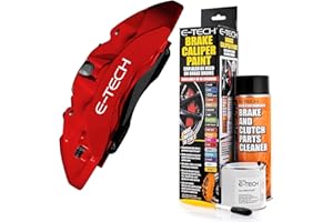 E-TECH Red Brake Caliper/Drum Paint - EBCP-R - Complete Kit inc Paint/Cleaner & Brush