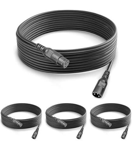 Cavo XLR M/F DMX 1,5 Metri Canon Alta Qualità Microfono Nero - Foto 10