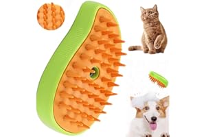 zykssy Steam Brush Cat，Cat Steamy Brush,Katzenbürste mit Dampf,3-in-1 Katzenbürste mit Dampf,Self Cleaning Steamy Cat Brush,Multifunktionale Dampfbürste für Katze Grooming.