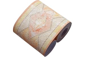 Da Jia Inc 4.2x196.5 Waterproof Wallpaper Border 3D Pattern Wall Decor Removable Self Adhesive Kitchen Bathroom Tiles Stciker, Diamond Yellow