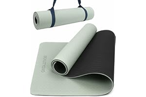 ‎BEAUTYOVO Yogamatte Rutschfest mit Tragegurt, 6| 8mm Dicke Yoga Matte, Pro Sportmatte Fitnessmatte Rutschfest, TPE| PVC Gymnastikmatte für Zuhause und Draußen, Trainingsmatte für Workout