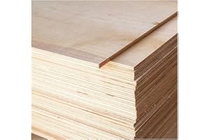 Vesey Gallery Hardwood Plywood Sheets, 5.5mm A1 Size (841x594mm) Pack of 4, Natural Timber, DIY Crafting, Furniture, Roofing