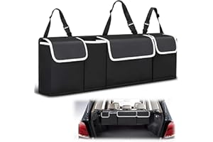 EUIOOVM Organizador De Maletero Para Coche, Organizador De Maletero Con Velcro, Bolsa De Maletero Para Asiento Trasero, Bolsa De Maletero Grande Para Todo Tipo De Coche