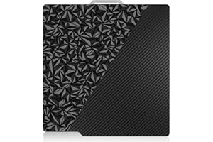 CHANGSHENGDA Double Sided Textured PEO PET Build Plate - for Bambu Lab X1/X1C/X1E/P1P/P1S/A1, Smooth Diamond PEO+Carbon Fiber PET Spring Steel Sheet Plate（257x257mm）