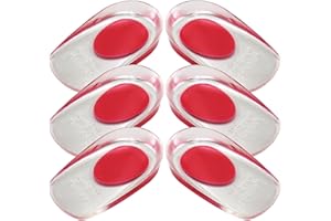 DADAPANGHU Fersensporn Einlagen, 3 Paar Fersenpolster für Schuhe, Silikon Fersenkissen, Gel Einlegesohlen, Orthopädische Gelkissen für Plantar Fasciitis, Fersensporn und Achillesschmerzen (Gr. 35-39)