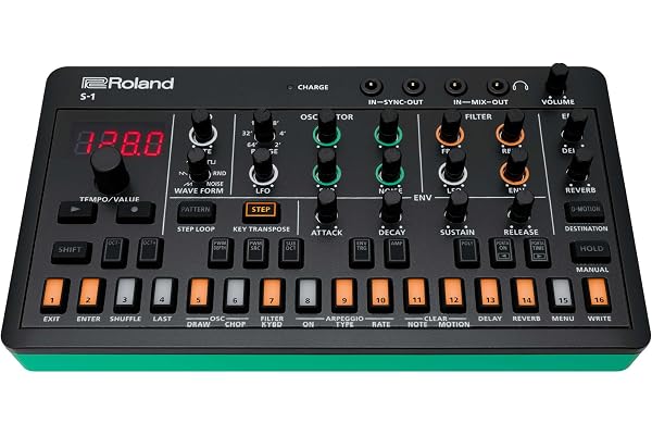 S-1 Tweak Synth AIRA Compact Roland | Microsynthé polyphonique avec outils évolués | Contrôle D-Motion | 4,5 heures d'autonomie sur batterie | Léger et robuste