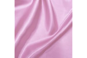 UK FABRICS ONLINE Baby Pink Silky Satin Fabric by The Metre Material for Sewing Dressmaking Upholstery Curtains Cushions Embroidery Quilting W150CM - 1 Metre