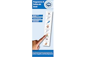 AUTISM SUPPLIES AND DEVELOPMENTS Programme de nettoyage des dents Italien) (produit de communication visuelle en plastique et étanche pour l'autisme)