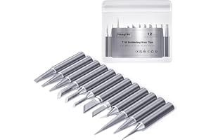 HANGLIFE T18 Punte Saldatore Stagno - 12 Pezzi per Stazioni di Saldatura - Punte di Saldatura di Ricambio per Attrezzature e Accessori per Saldatura