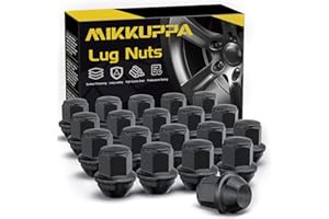 MIKKUPPA M12x1,5 Radmuttern - SW19 Ersatz für 2006-2019 Ford Fusion, 2012-2018 Ford Focus, 2001-2019 Ford Escape Aftermarket Räder, 20 Stück Chrom geschlossene Radmuttern