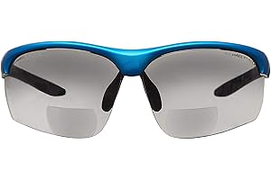 voltX Gafas bifocales de seguridad para lectura CONSTRUCTOR ULTIMATE' (montura azul, lentes ahumadas Dioptría +2.5) CE EN166FT - Bifocales Ciclismo Deportivo PREMIUM - UV400