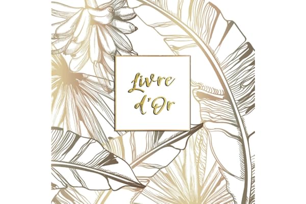 Livre d'Or: Mariage, Noce, Pacs, Anniversaire, enterrement vie de jeune fille: 100 Pages à personnaliser | Motif tropical 'bananier' sur fond blanc | Design intérieur | Format 21 x 21 cm.