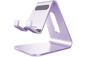 Lucrave Handy-Ständer, Halterung, Aluminium-Desktop-Ständer, kompatibel mit Switch, Allen Smartphones, iPhone 16 15 14 13 12 Mini Pro Max Xs Xr X Se 8 7 6 6s Plus SE 5 5s, Violett