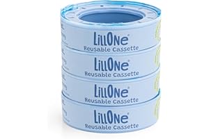 LillOne 4 Nachfüllkassetten, wiederverwendbare, kompatibel mit dem Angelcare - Beutel für das Entsorgungsset für Windeln