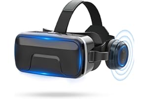 XWP Casque VR Avec Écouteurs, Lunettes De Réalité Virtuelle 3D Pour Jeux Mobiles, Films & Jouets, Son Immersif, Compatible IPhone & Android 4,7–7,2", Cadeau Anniversaire & Noël Pour Enfants Et Famille