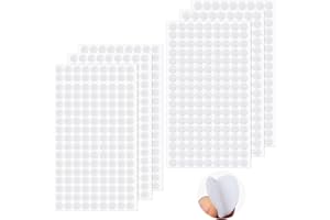 KITHIOM 1026Pcs Self Adhesive Dots - Sticky Back Dots Hook and Loop Adhesive Dots Tapes, 10MM Diameter White Double Sided Sticky Dots, DIY Tapes Stickers Round Pads for Crafting Home School Office