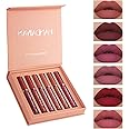 6 Pcs Lipstick Sets for Women, Matt Long Lasting Nude Liquid Lipsticks,Waterproof Non-Stick Cup Make Up Lipgloss Set, Lip Gloss Gift Matte Stay On Lip Sticks 24 Hours