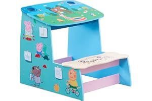 Peppa Pig Wooden Play Desk, Chalk Board and Storage Compartment. Made from FSC Certified Wood.