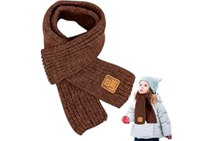 LXYYDS Echarpe pour Enfants, Bébé enfants Écharpe à tricoter, Tricotée Echarpes pour Garçons et Filles, Tout-petits Cache-cou en laine Tricotée, Echarpe pour Bébé, pour enfants de 2 à 10 ans