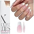 btartboxnails False Nail Tips - French Tip Press on Nails Pink Medium Coffin XCOATTIPS, No Need to File Fake Nails for Nail Art DIY