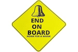 GADGETKING Bumper Sticker Funny Novelty Car Prank Item Gift Baby On Window Xmas Idea Present for Him Boyfriend Men Man Adult Secret Santa Stocking Filler Practical Joke April Fools Bellend (Bell END ON Board)