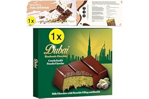 EVERHOMELY 12x Dubai Schokolade mit 1x 100 Gramm Tafel + 1x Backanleitung - Probieren -Selbst Backen - Geschenke Weihnachten für Männer & Frauen (12x (Blister))