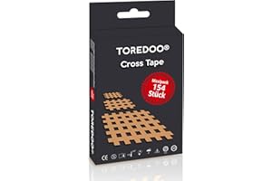 NEXTUYERE TOREDOO Cross Tape Cross Tape Grid Plasters Pack of 154 - 3 Sizes Type A B C - Acupuncture Plaster Mix Box Skin-Coloured