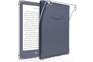 HZD Custodia per Kindle 11ª generazione 2022, per Kindle 2022 E-Reader in TPU trasparente, con angoli rinforzati (6'')