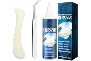 ZHONGSHUANG Flockentferner Cleane, Einfach Schnell Mild Und Geeignet Von Fehldrucken Auf Textilien Hat Auch Eine Silberne Gebogene Pinzette Und Einen Gebogenen Schaber